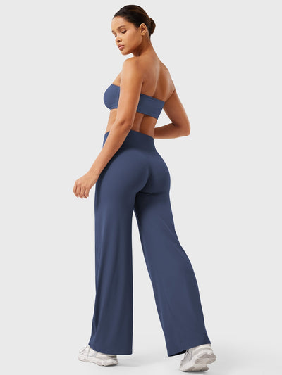 Doris | Dames zomerbroek met wijd uitlopende pijp en hoge taille