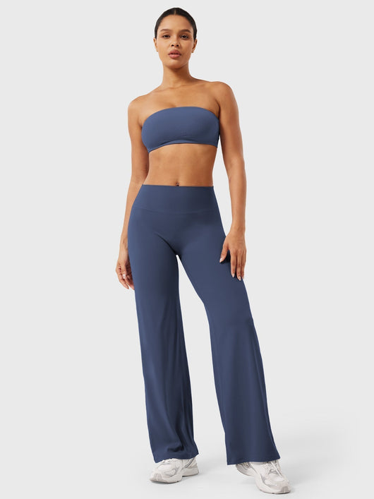Doris | Dames zomerbroek met wijd uitlopende pijp en hoge taille