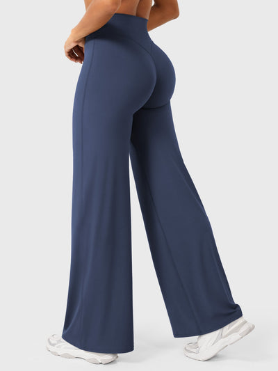 Doris | Dames zomerbroek met wijd uitlopende pijp en hoge taille