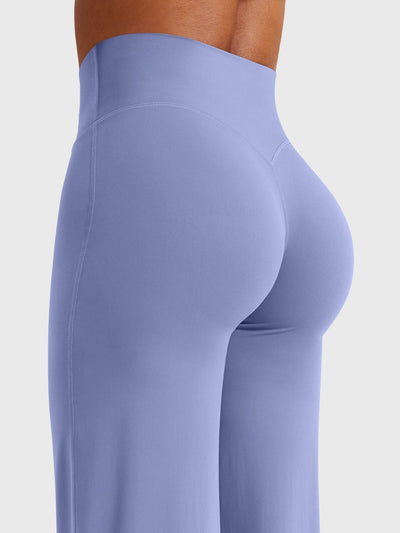 Doris | Dames zomerbroek met wijd uitlopende pijp en hoge taille