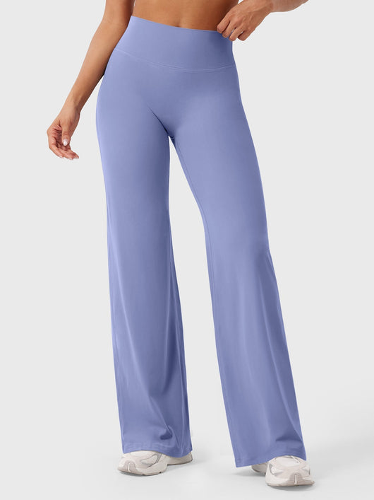 Doris | Dames zomerbroek met wijd uitlopende pijp en hoge taille