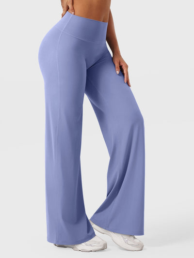 Doris | Dames zomerbroek met wijd uitlopende pijp en hoge taille