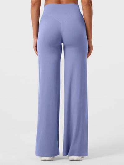 Doris | Dames zomerbroek met wijd uitlopende pijp en hoge taille