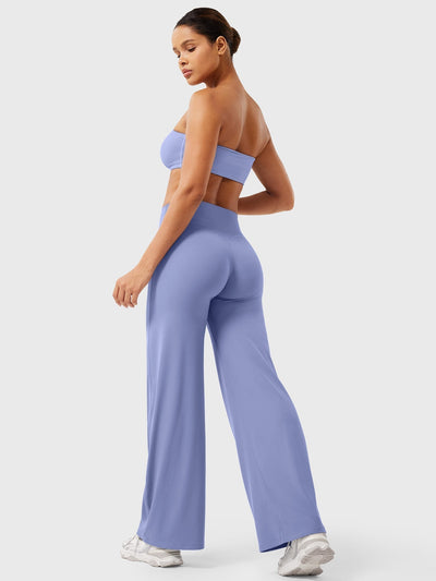 Doris | Dames zomerbroek met wijd uitlopende pijp en hoge taille