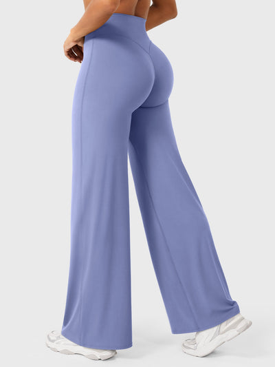 Doris | Dames zomerbroek met wijd uitlopende pijp en hoge taille