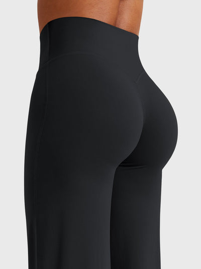 Doris | Dames zomerbroek met wijd uitlopende pijp en hoge taille
