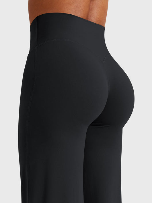 Doris | Dames zomerbroek met wijd uitlopende pijp en hoge taille
