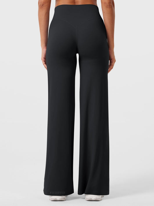 Doris | Dames zomerbroek met wijd uitlopende pijp en hoge taille