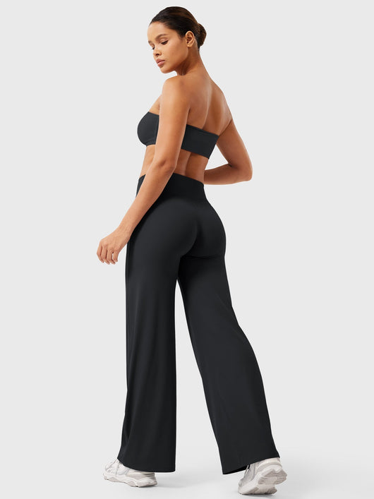 Doris | Dames zomerbroek met wijd uitlopende pijp en hoge taille