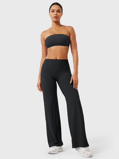 Doris | Dames zomerbroek met wijd uitlopende pijp en hoge taille