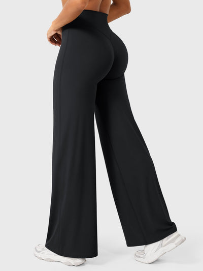 Doris | Dames zomerbroek met wijd uitlopende pijp en hoge taille